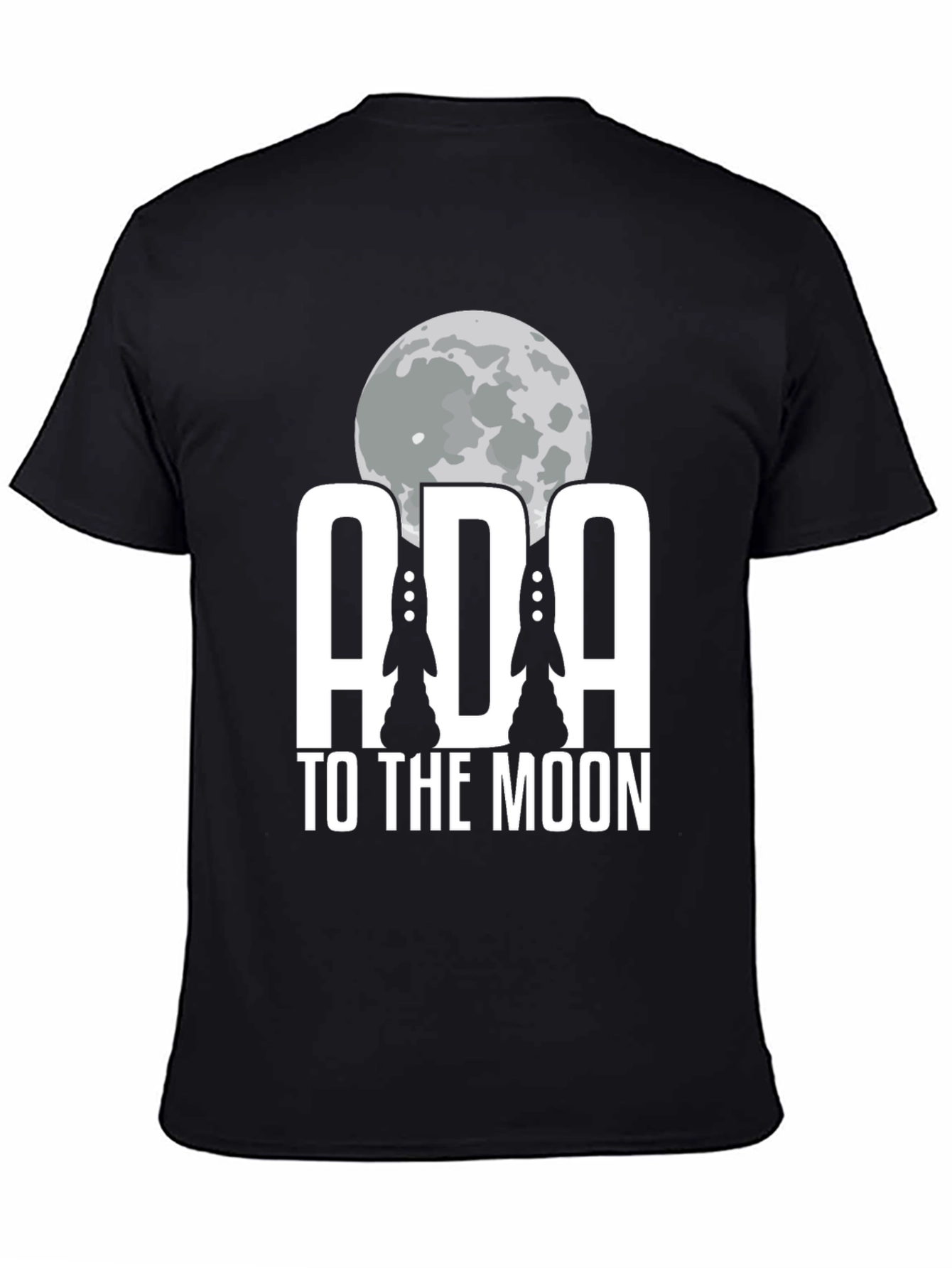 ADA to the Moon Black T-Shirt