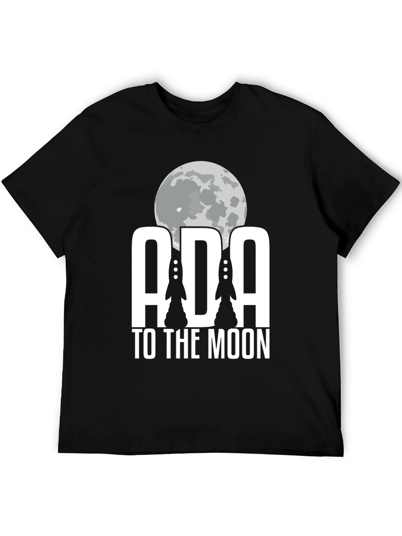 ADA to the Moon Black T-Shirt
