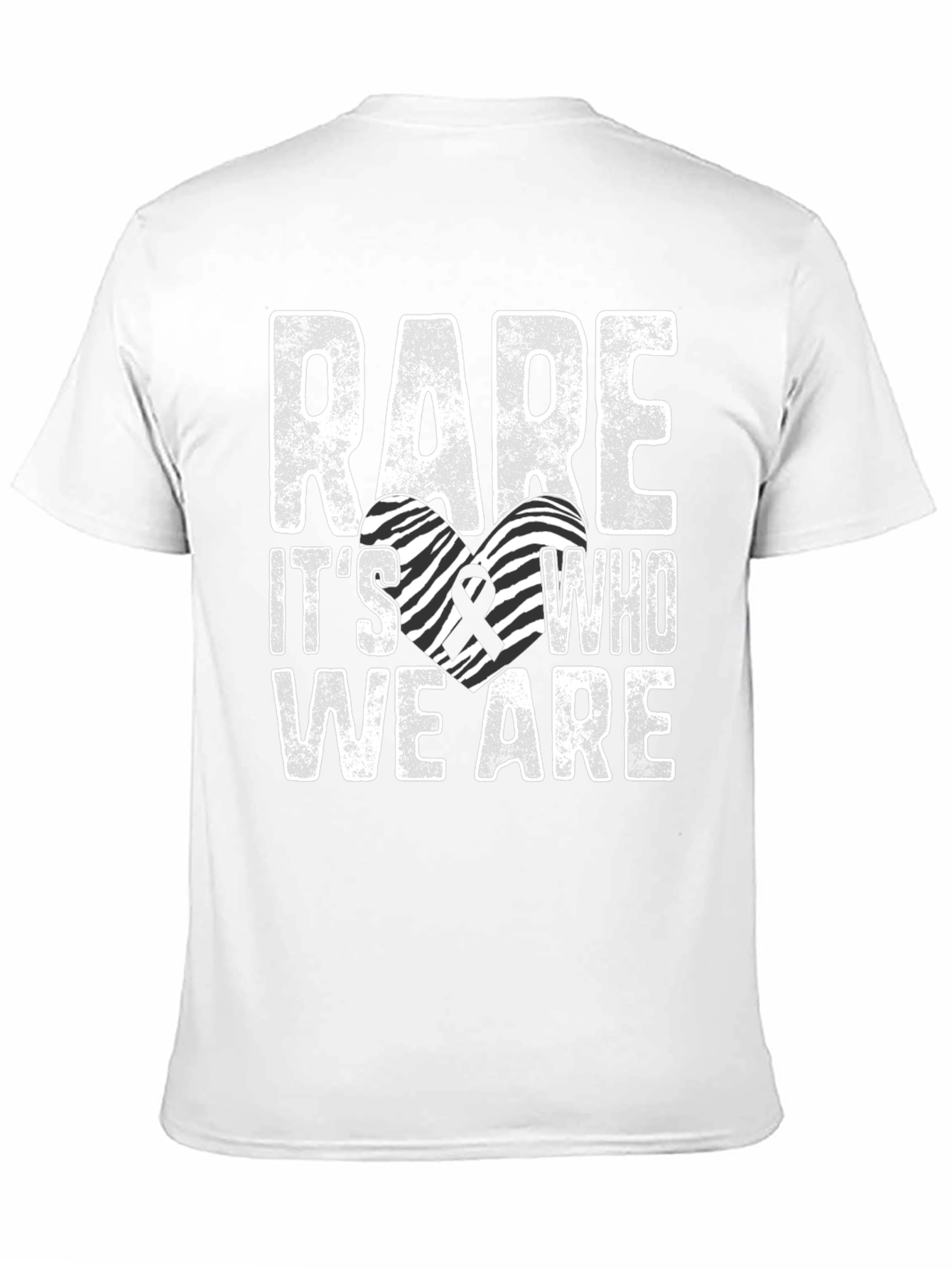 Rare Disease Awareness Zebra Heart T-Shirt