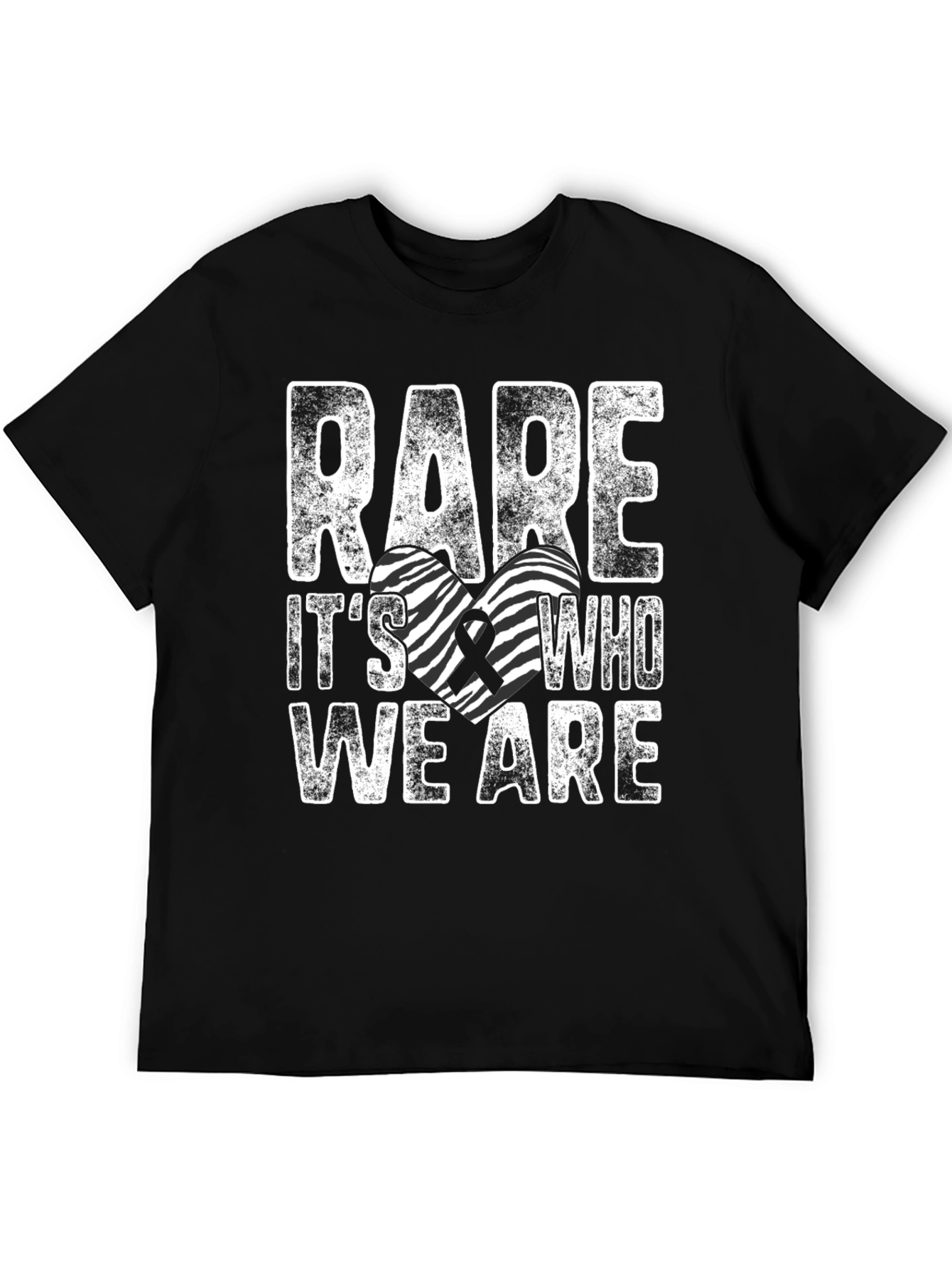 Rare Disease Awareness Zebra Heart T-Shirt