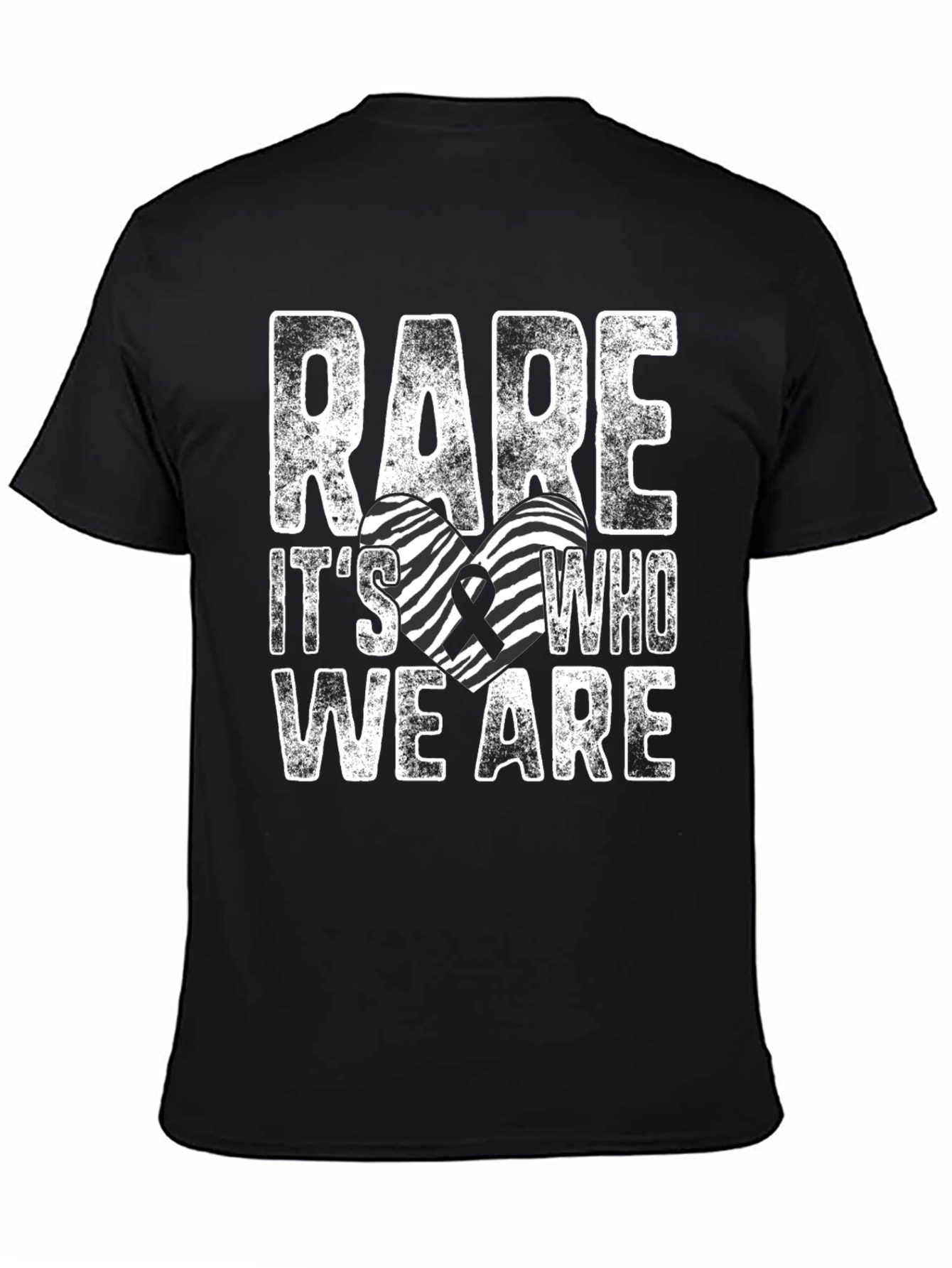 Rare Disease Awareness Zebra Heart T-Shirt