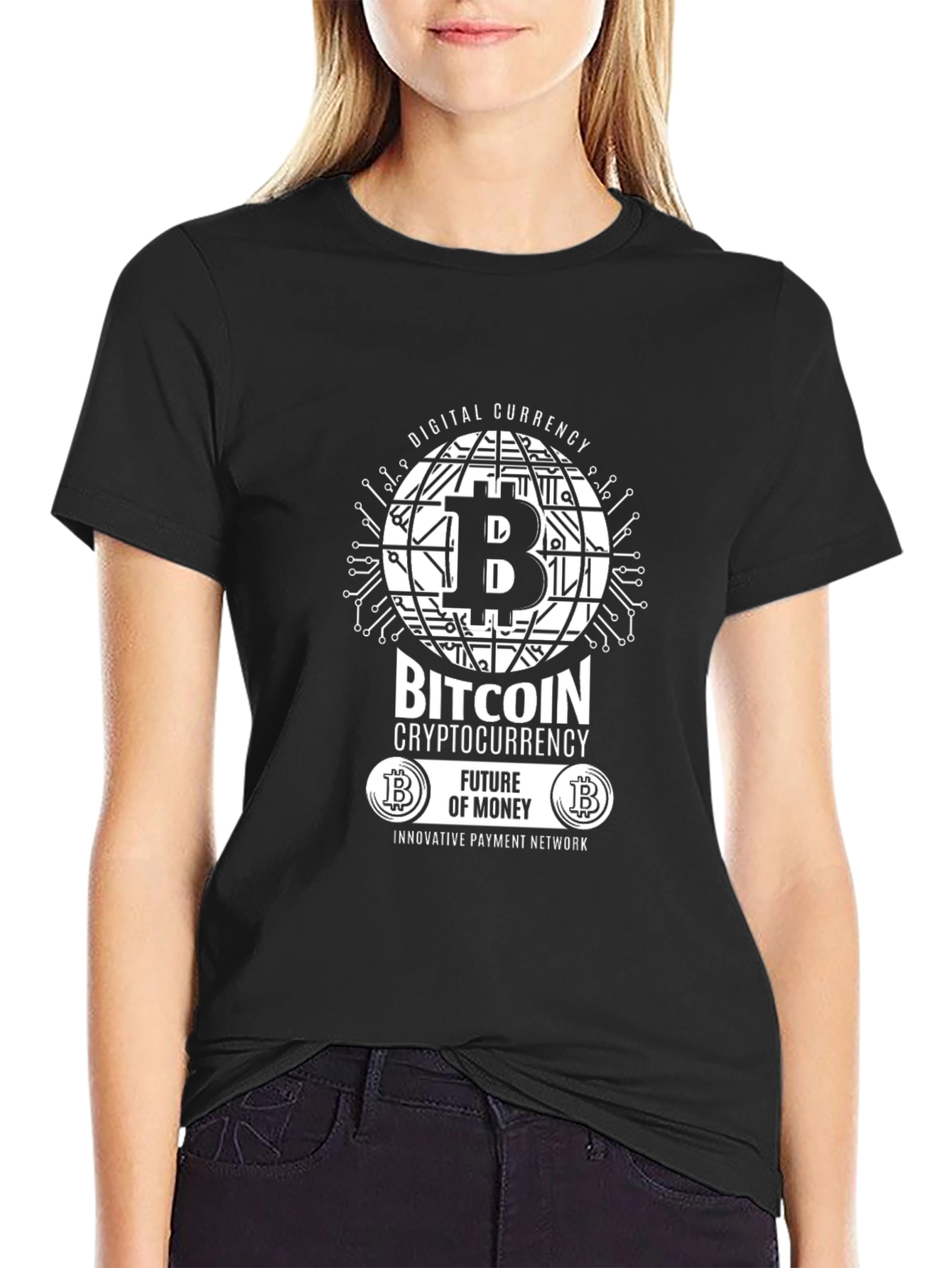 Bitcoin Crypto Digital Currency Graphic T-Shirt