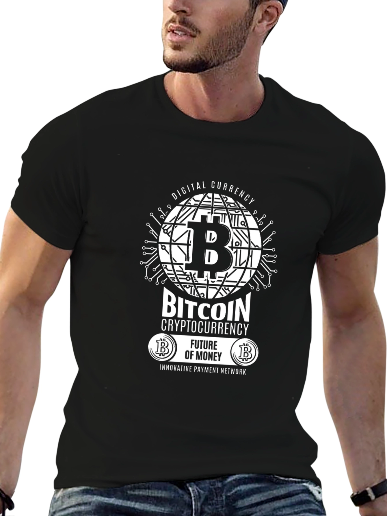 Bitcoin Crypto Digital Currency Graphic T-Shirt