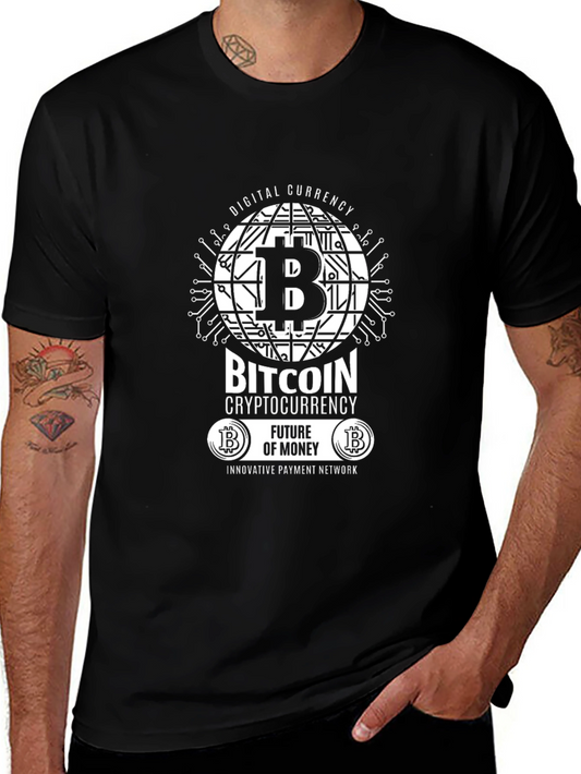 Bitcoin Crypto Digital Currency Graphic T-Shirt