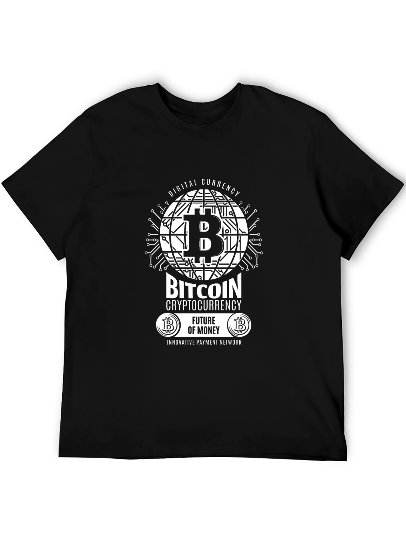 Bitcoin Crypto Digital Currency Graphic T-Shirt