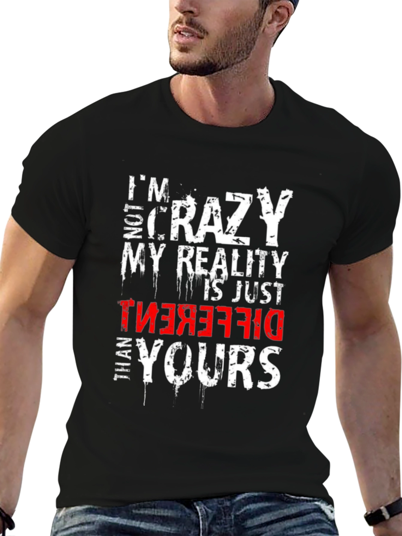 Im Not Crazy Graphic T-Shirt - Black