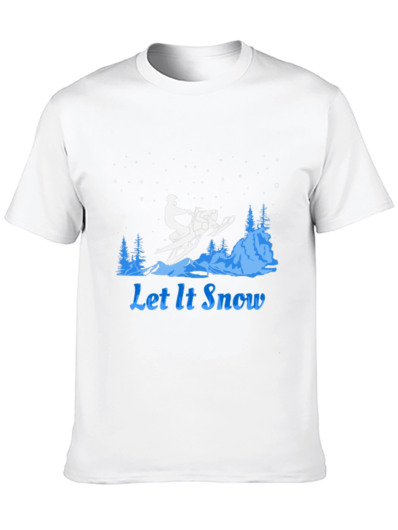 Let It Snow Snowmobile Graphic Tee