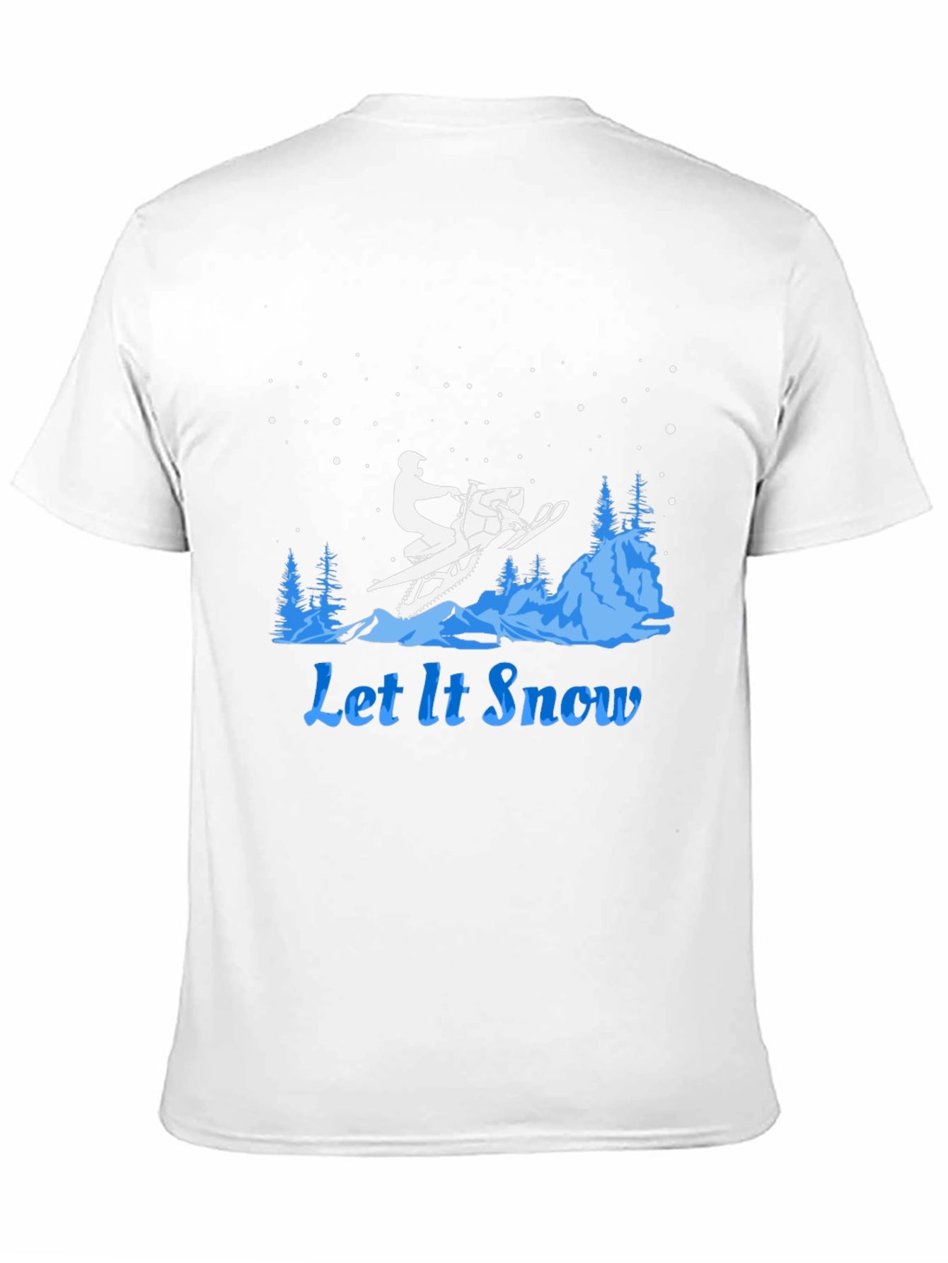 Let It Snow Snowmobile Graphic Tee