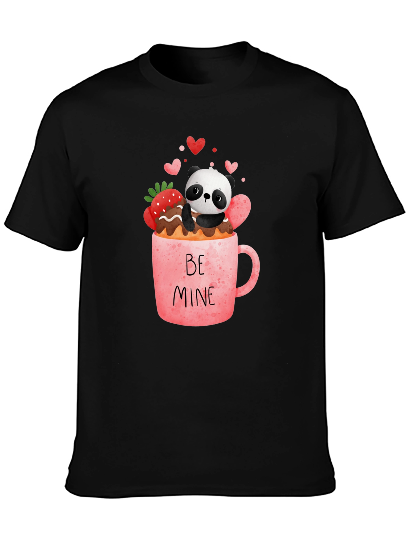 Panda Be Mine Valentines Graphic Tee