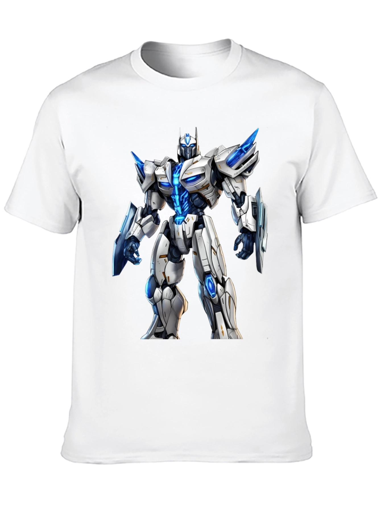 Sci-Fi Robot Graphic Tee - Black Cotton