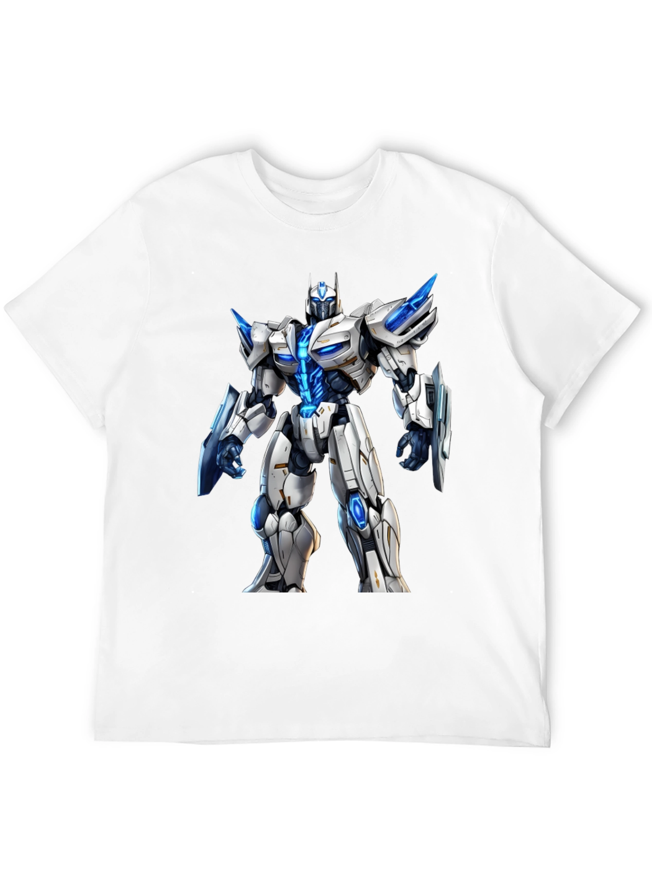 Sci-Fi Robot Graphic Tee - Black Cotton