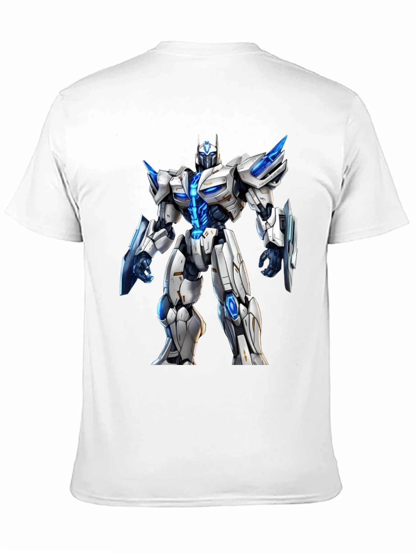 Sci-Fi Robot Graphic Tee - Black Cotton