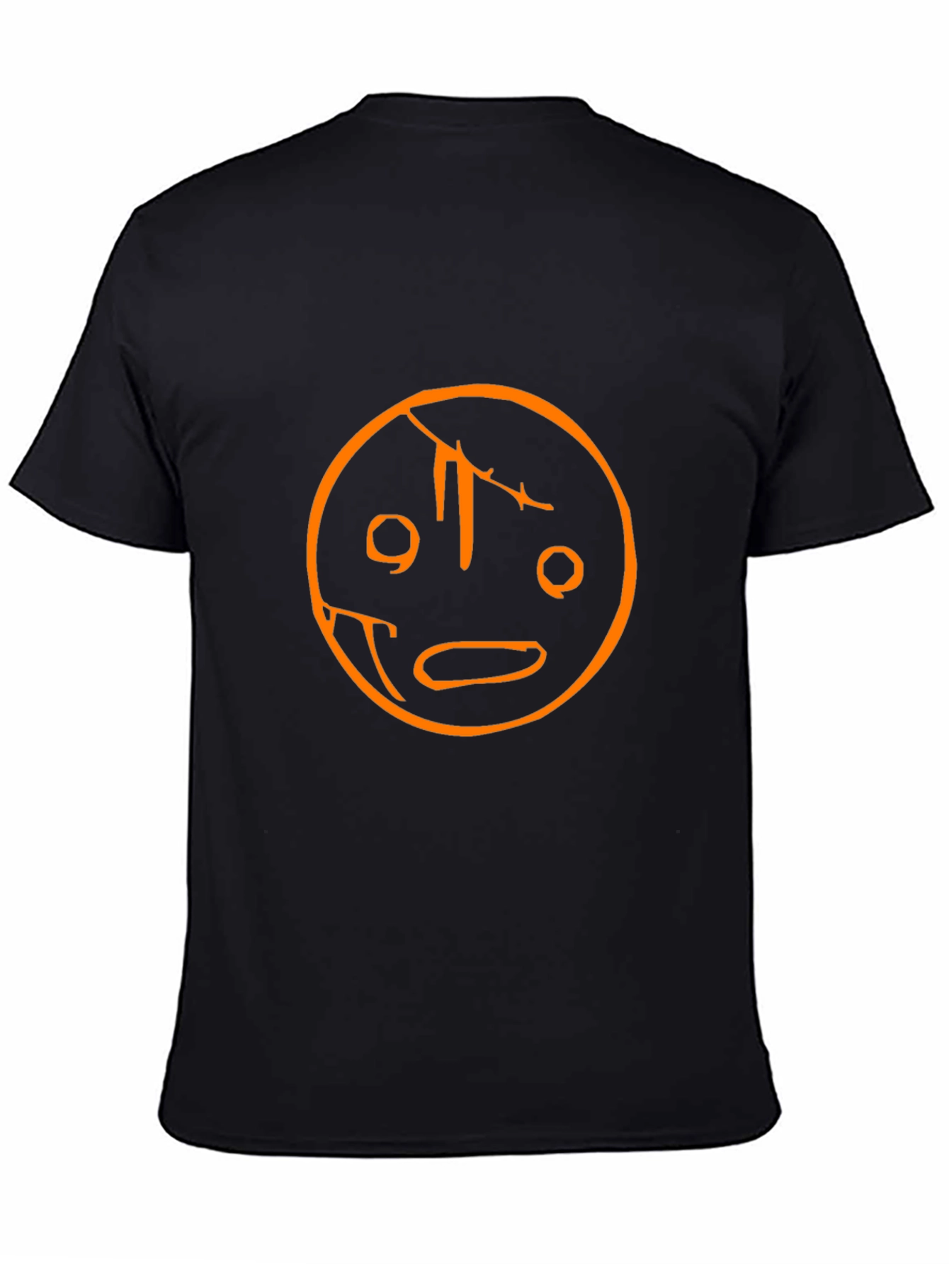 Unique Graphic Tee - Cracked Smiley Face