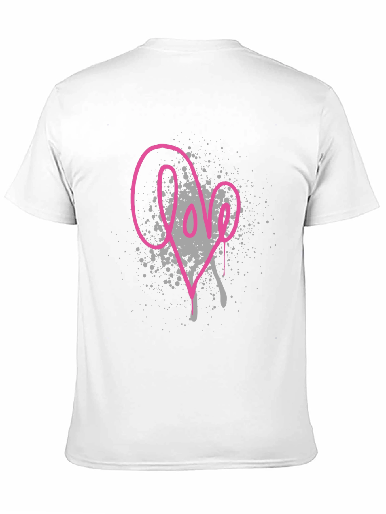 Love Splatter Graphic Tee - Unique Heart Design