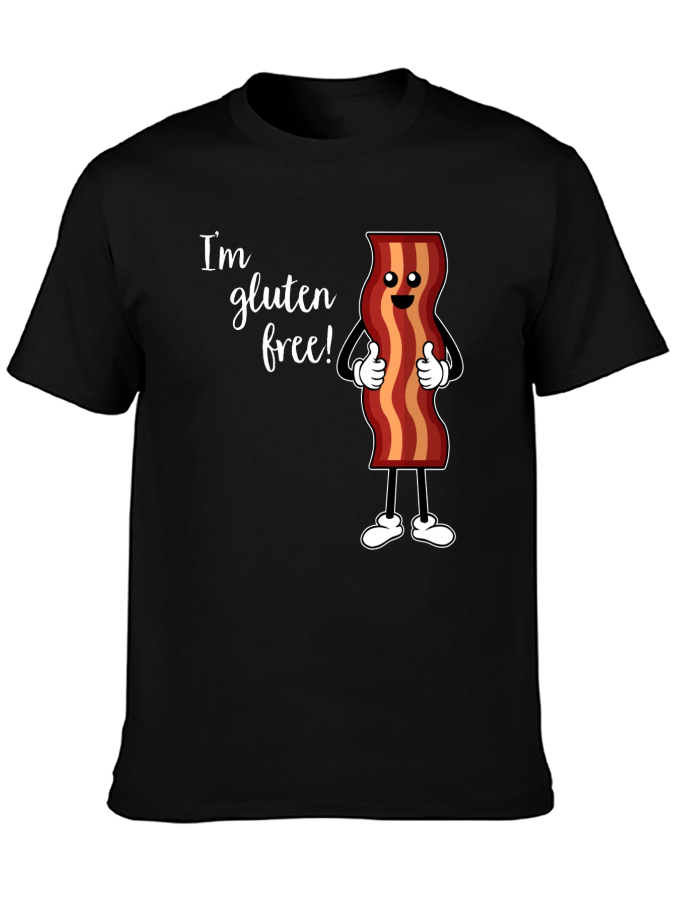Gluten Free Bacon T-Shirt Funny Foodie Tee