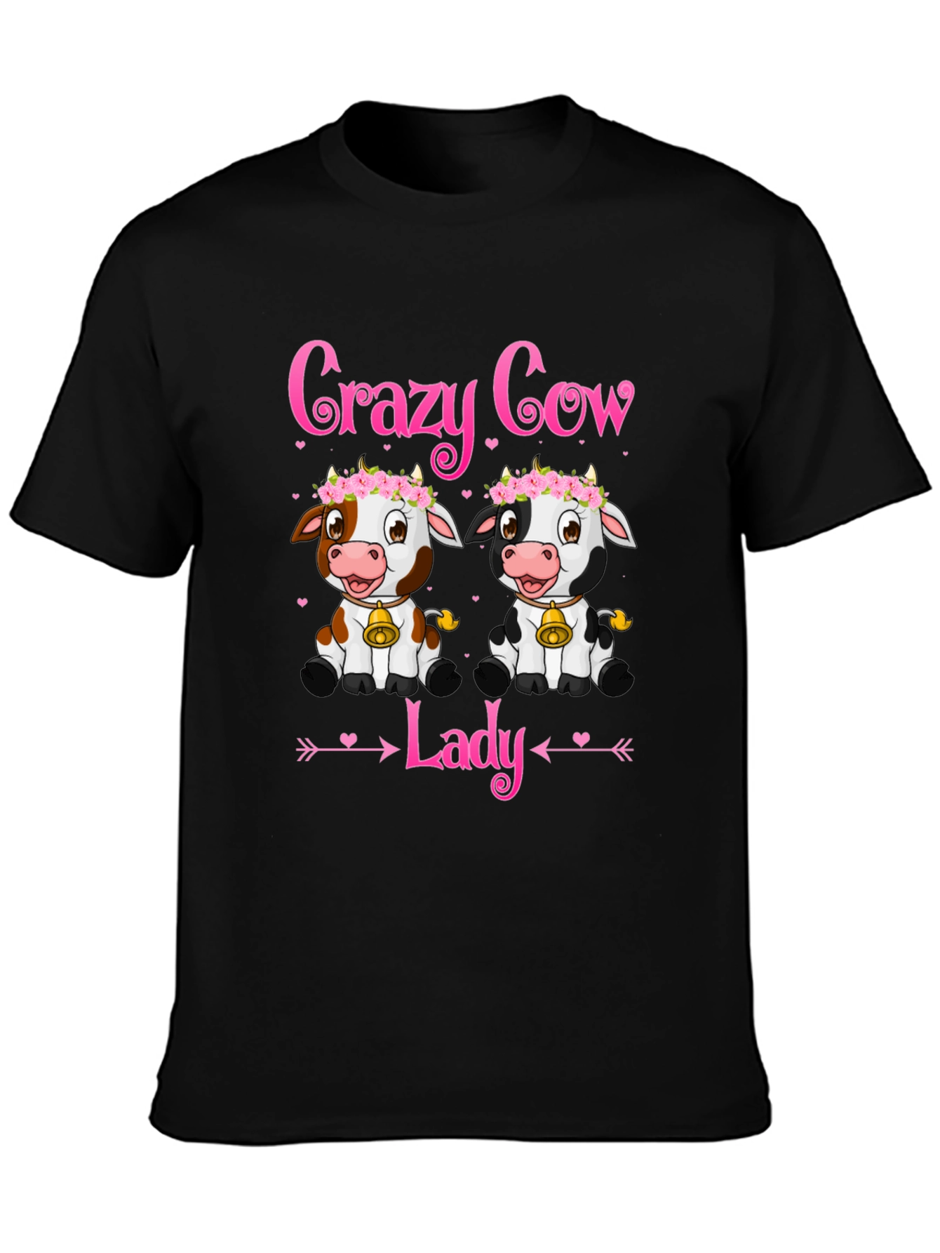 Crazy Cow Lady T-Shirt - Cute Animal Lover Tee