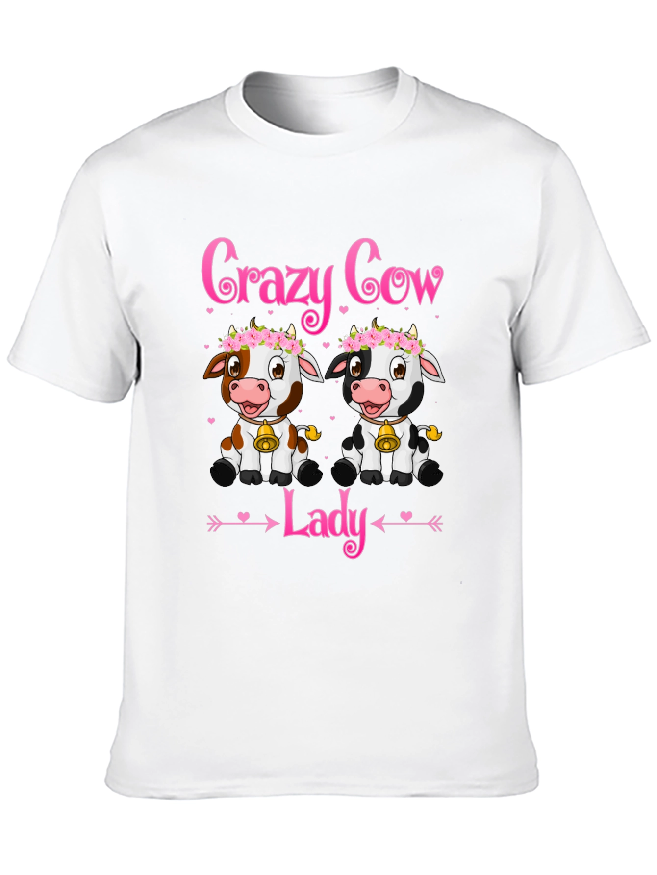 Crazy Cow Lady T-Shirt - Cute Animal Lover Tee