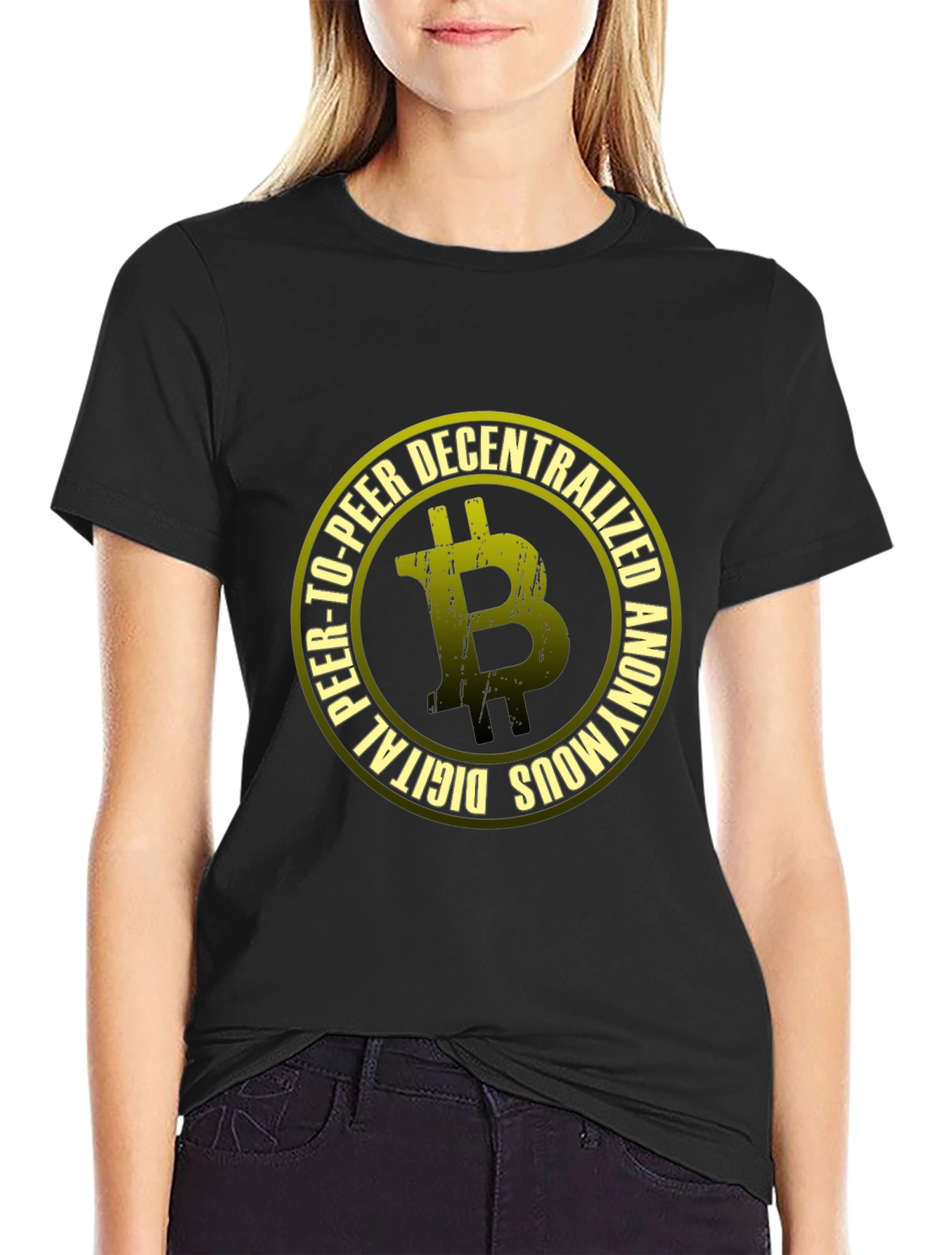 Bitcoin Decentralized Graphic Black T-Shirt