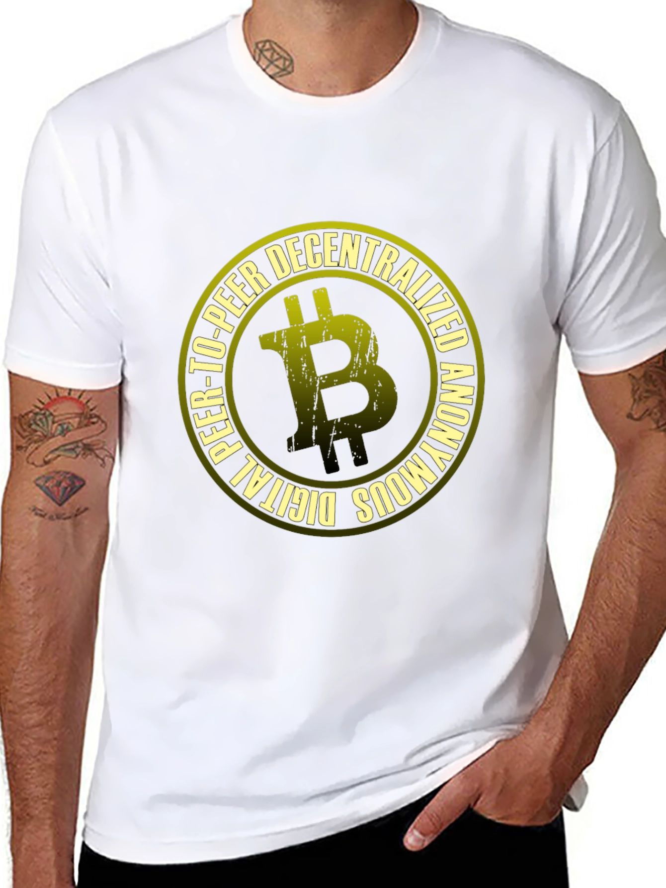 Bitcoin Decentralized Graphic Black T-Shirt