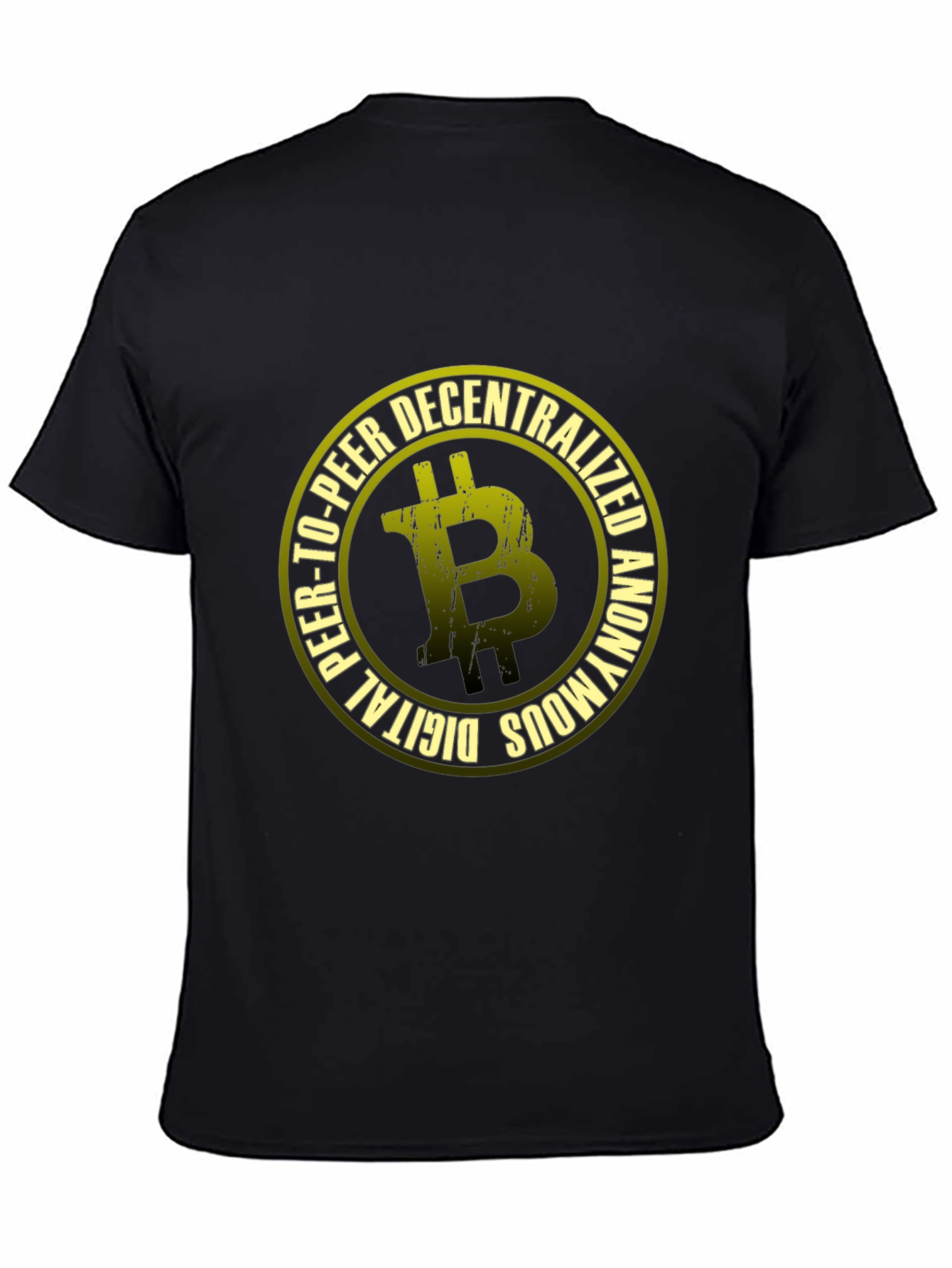 Bitcoin Decentralized Graphic Black T-Shirt