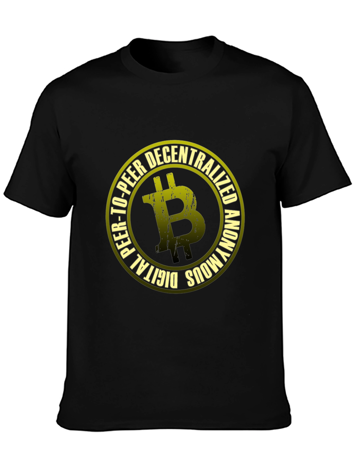 Bitcoin Decentralized Graphic Black T-Shirt