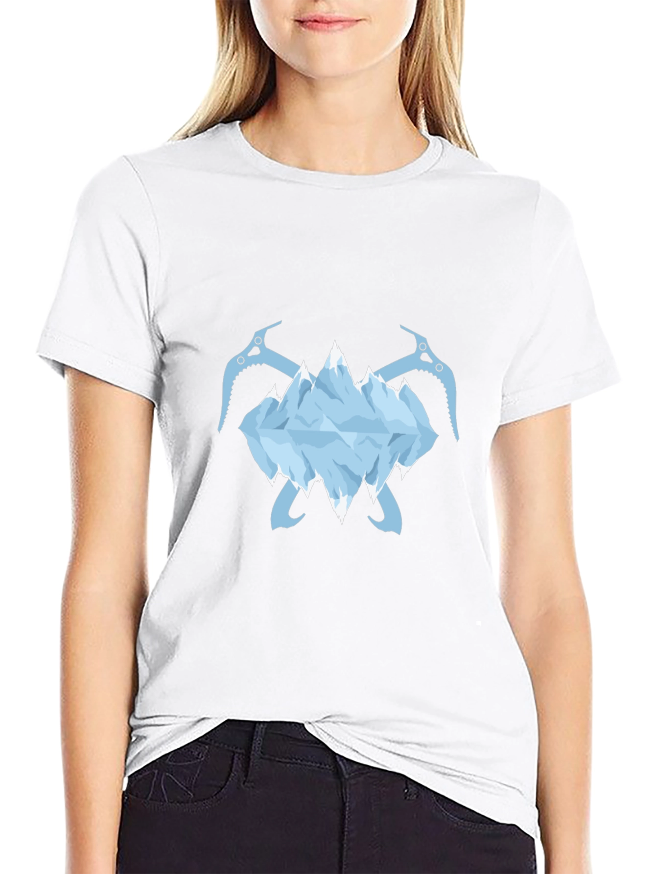 Ice Mountain & Axe Graphic Tee - Black