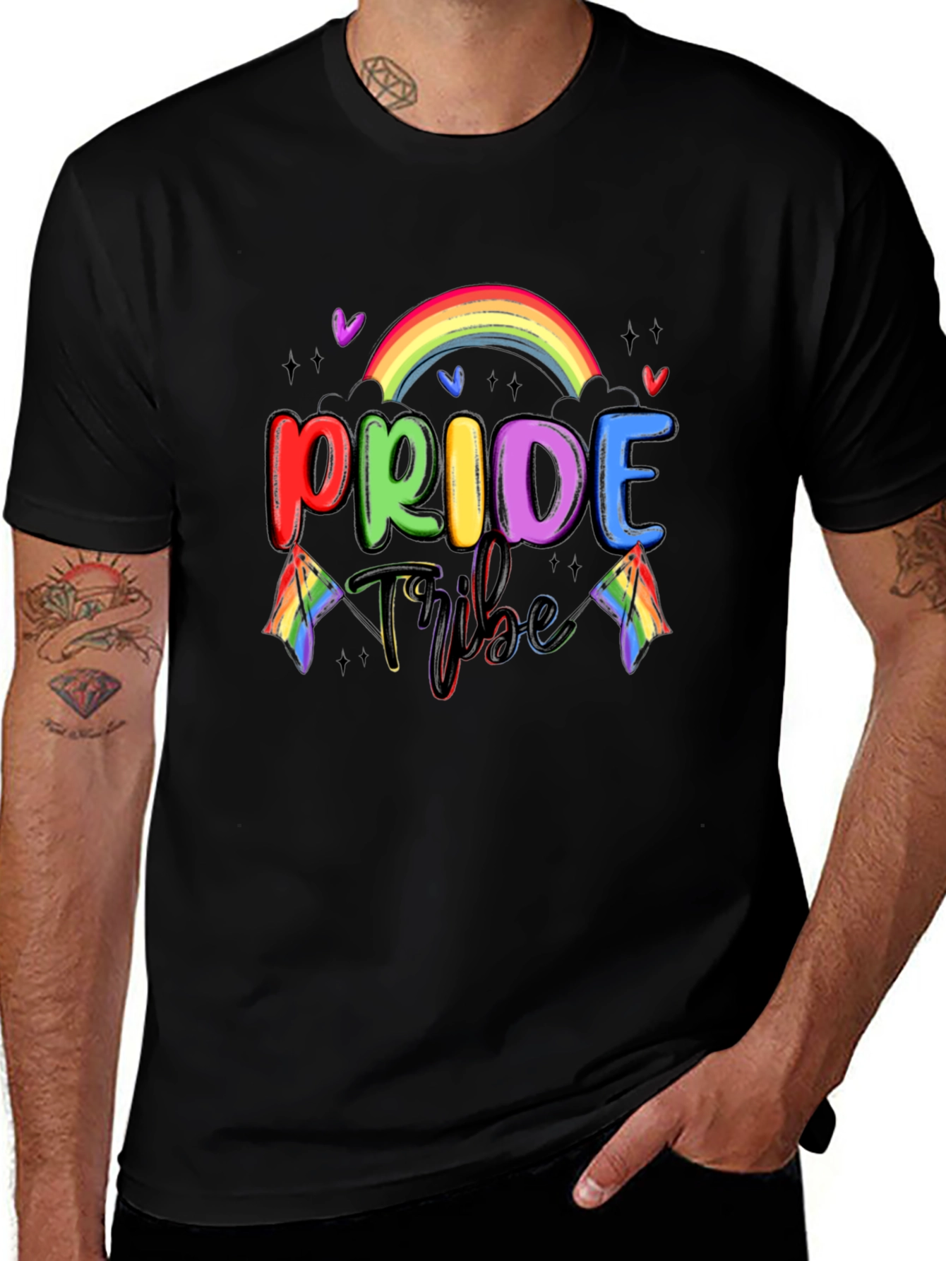Pride Tribe Graphic T-Shirt - LGBTQ+ Rainbow Tee