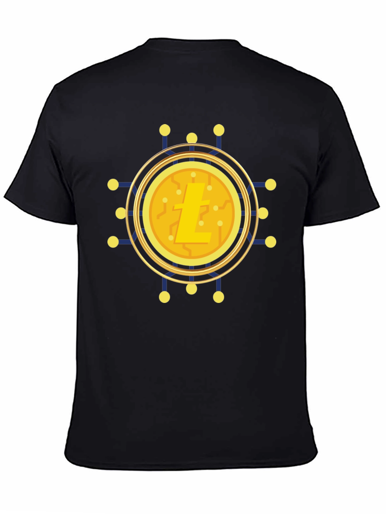 Litecoin Crypto Tee - Black Cotton Blend Shirt