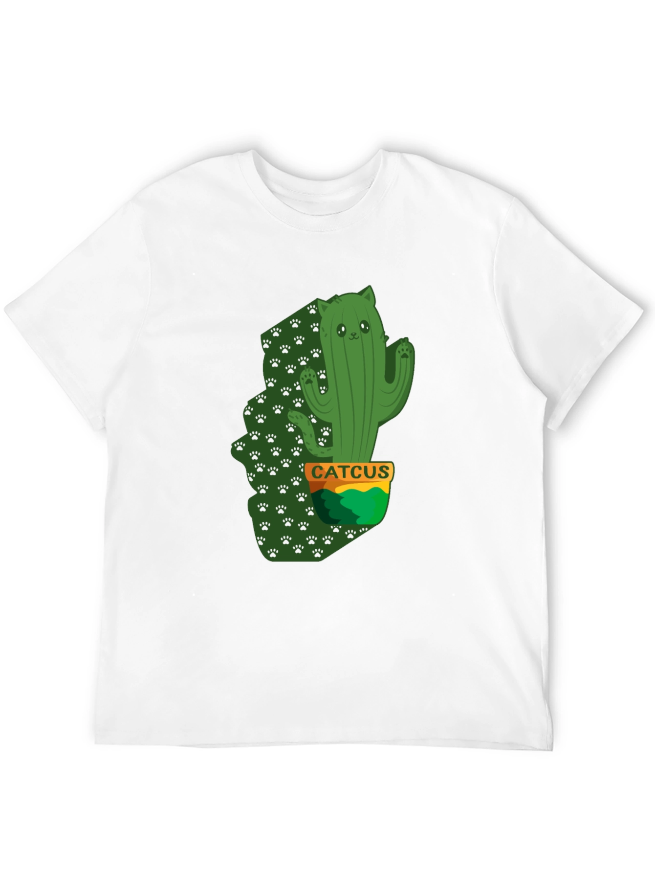 Cactus Cat Graphic T-Shirt - Catcus Tee