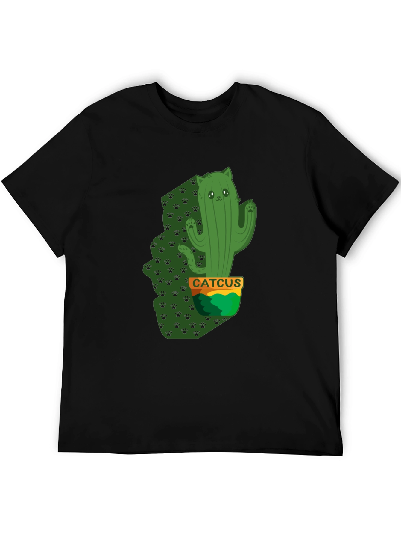 Cactus Cat Graphic T-Shirt - Catcus Tee