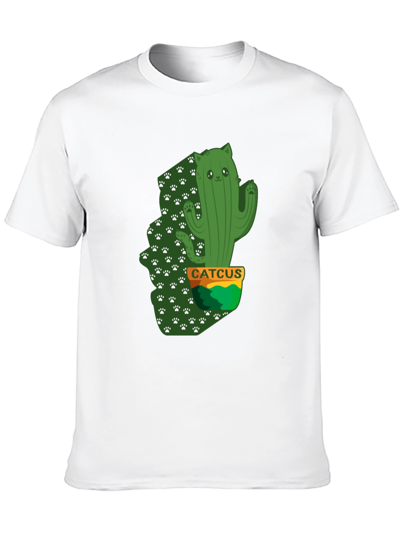 Cactus Cat Graphic T-Shirt - Catcus Tee