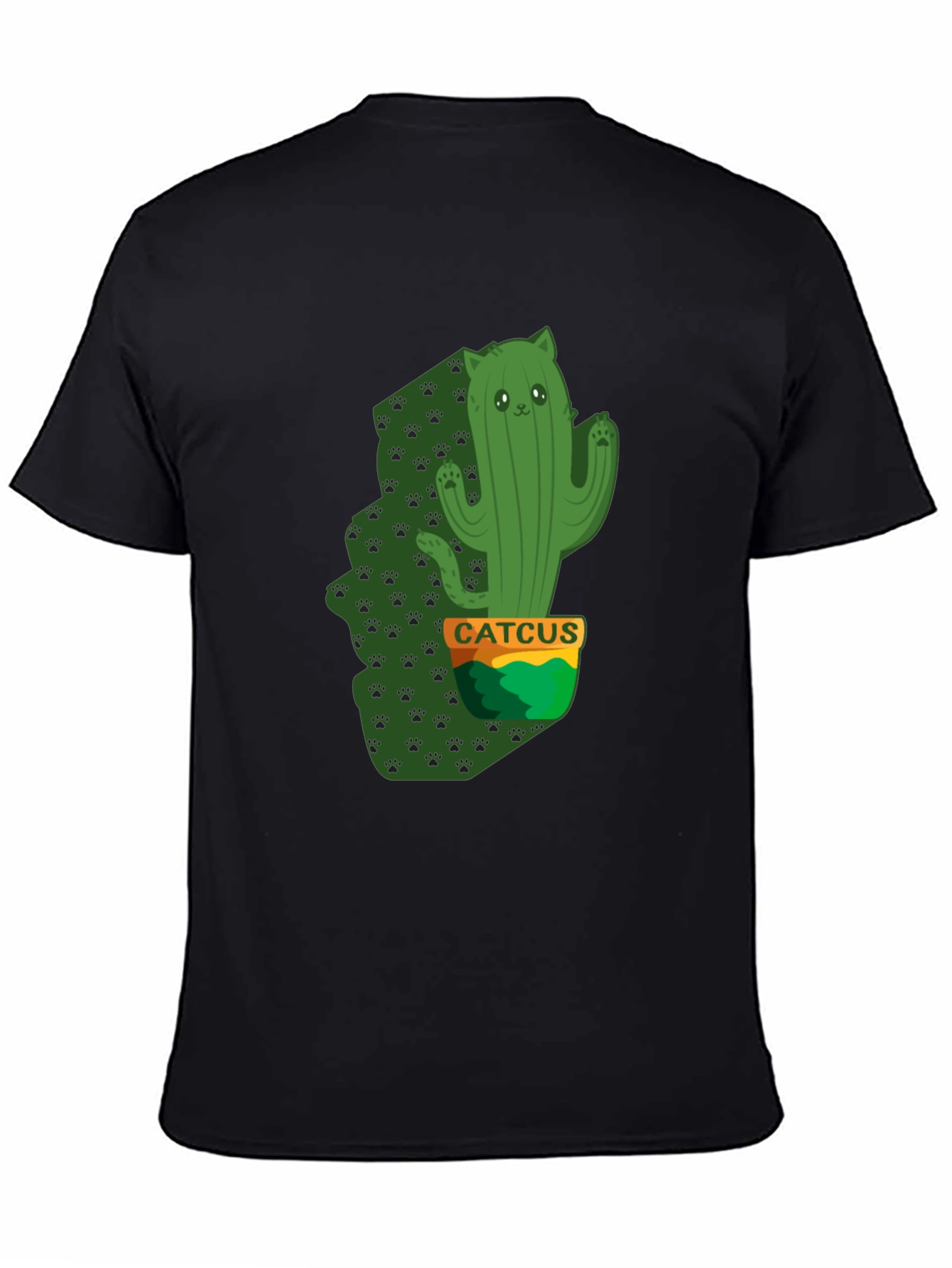 Cactus Cat Graphic T-Shirt - Catcus Tee