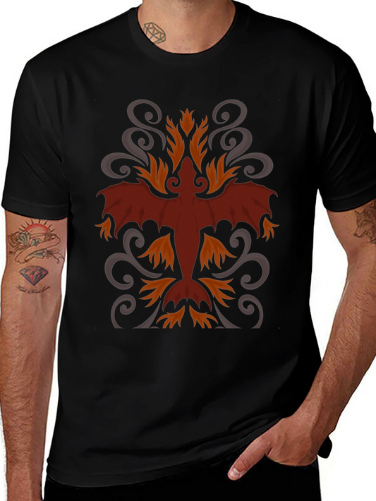 Dragon Graphic Tee - Stylish Mens Black T-Shirt