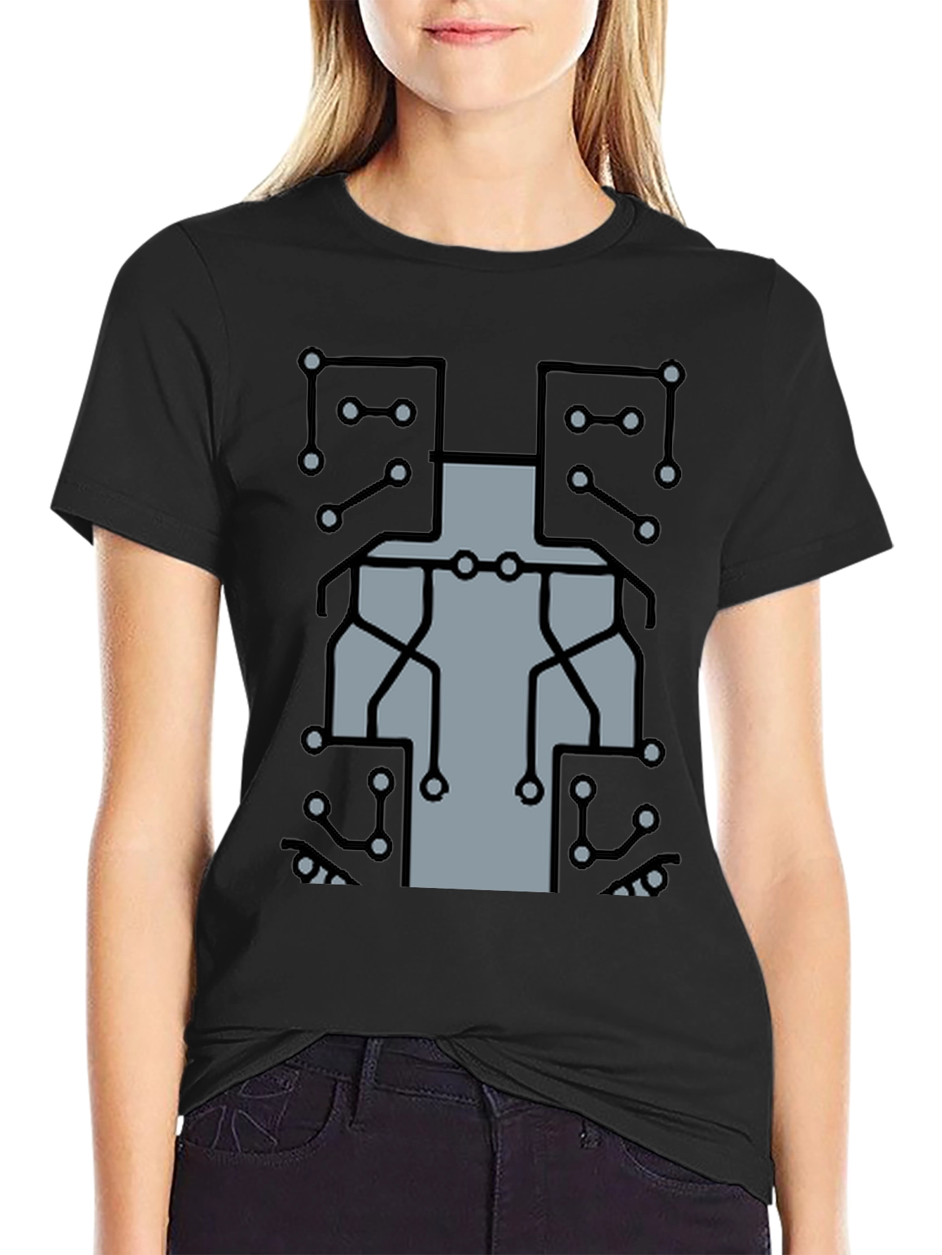 Circuit Board Graphic T-Shirt - Tech Geek Style