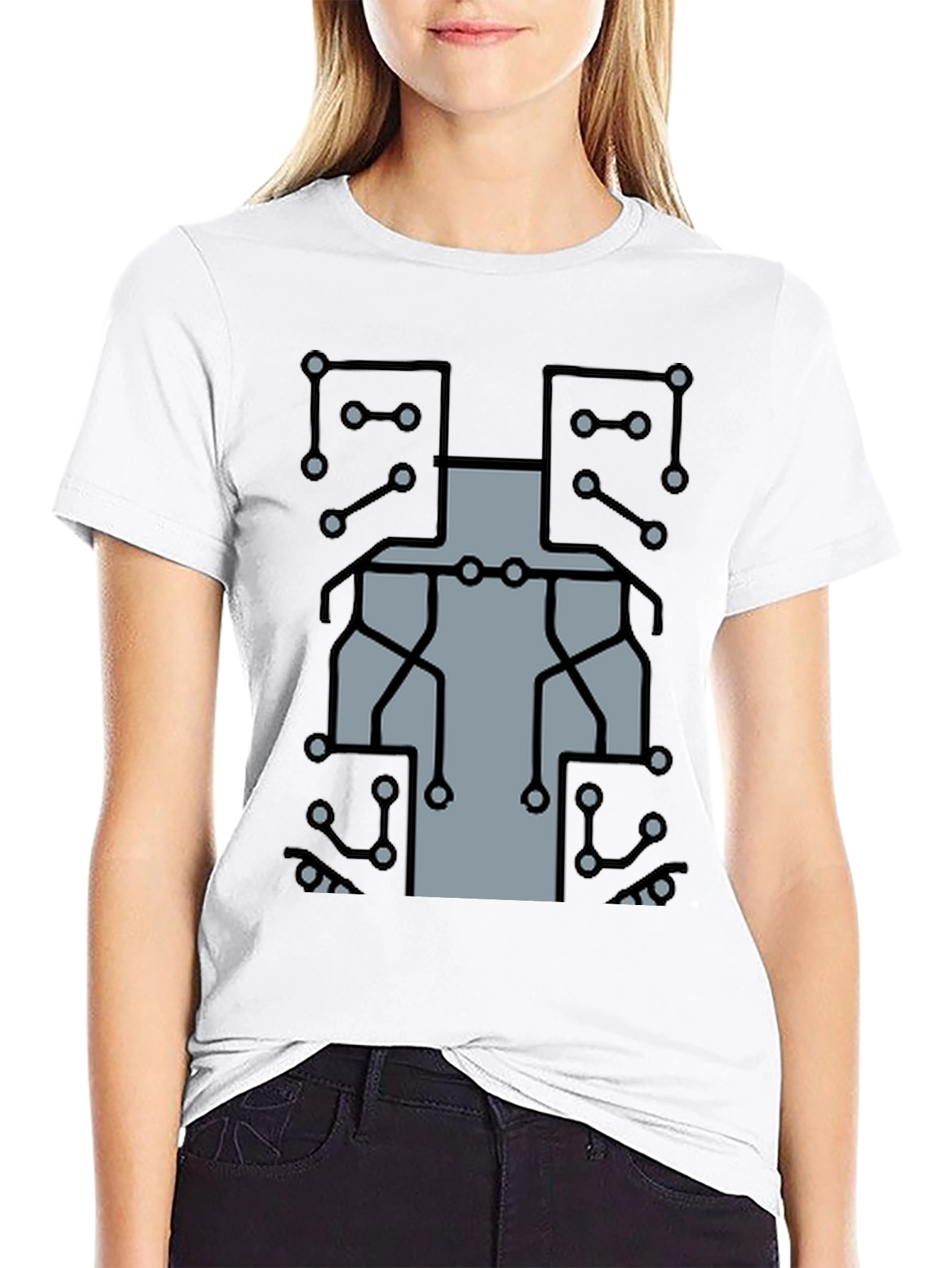 Circuit Board Graphic T-Shirt - Tech Geek Style