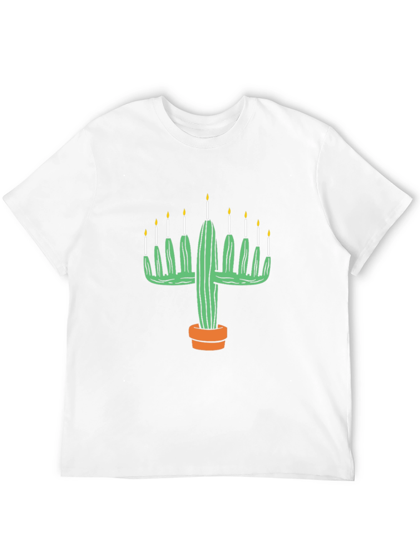 Cactus Menorah Graphic Tee - Black