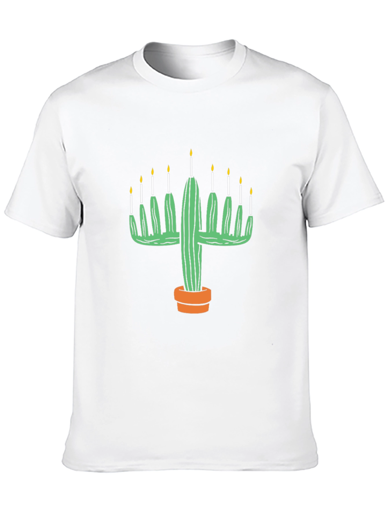 Cactus Menorah Graphic Tee - Black