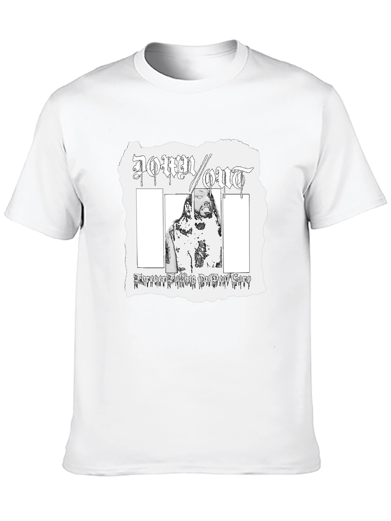 Down Out T-Shirt Black Graphic Tee