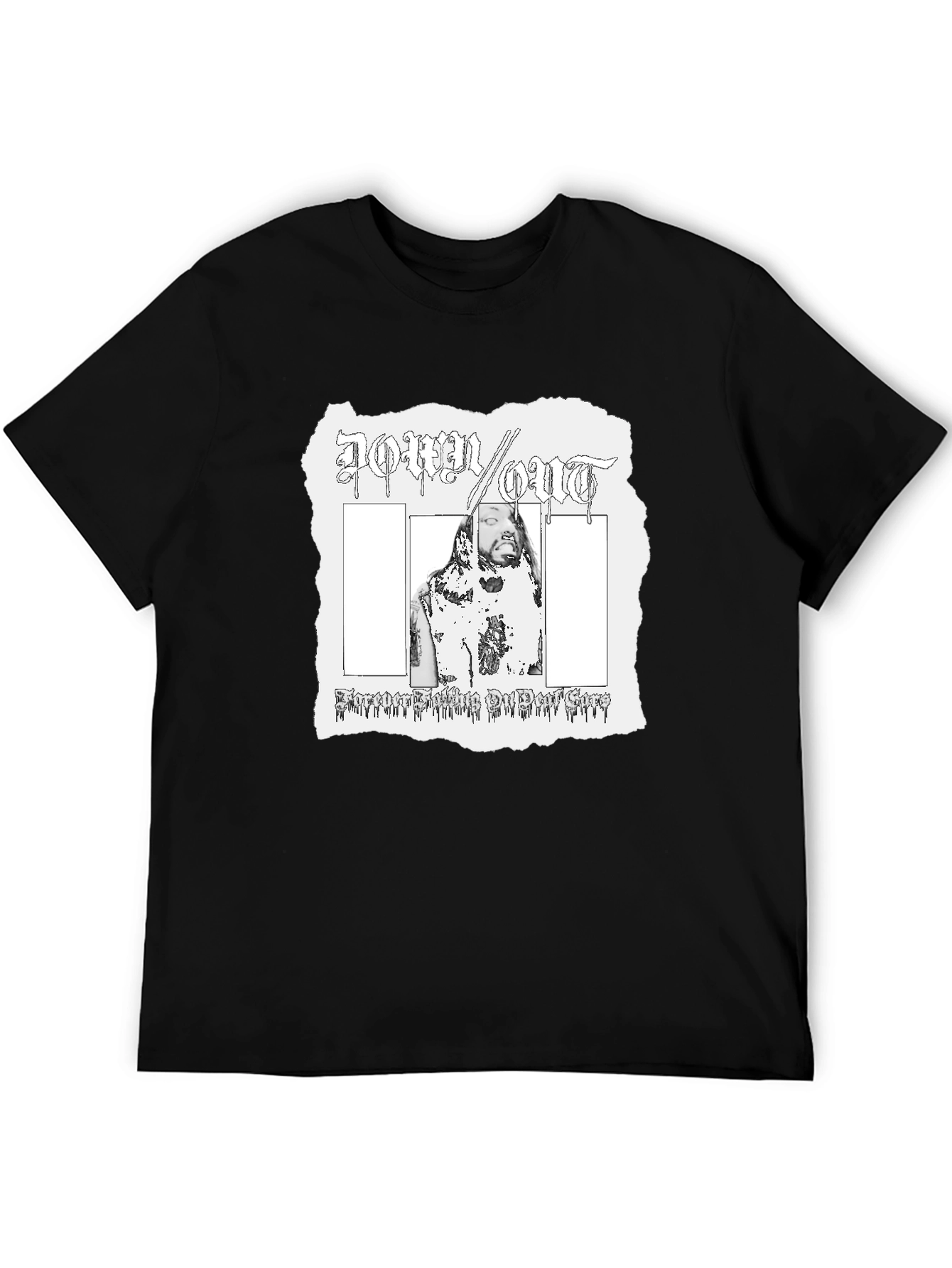 Down Out T-Shirt Black Graphic Tee