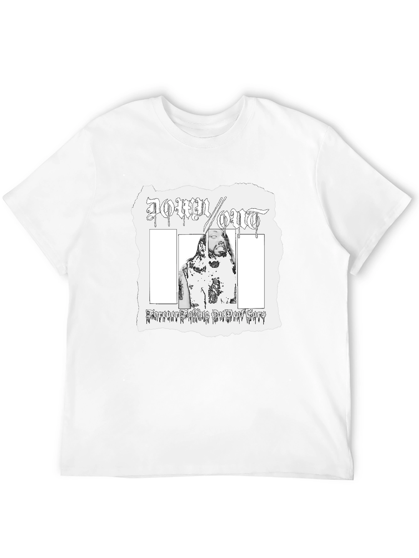Down Out T-Shirt Black Graphic Tee