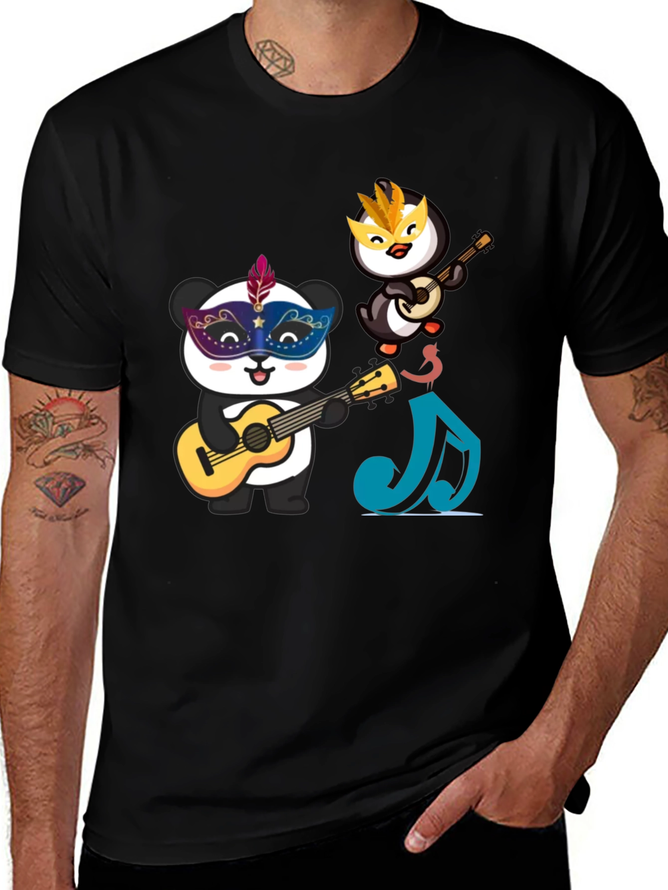 Musical Panda & Penguin T-Shirt