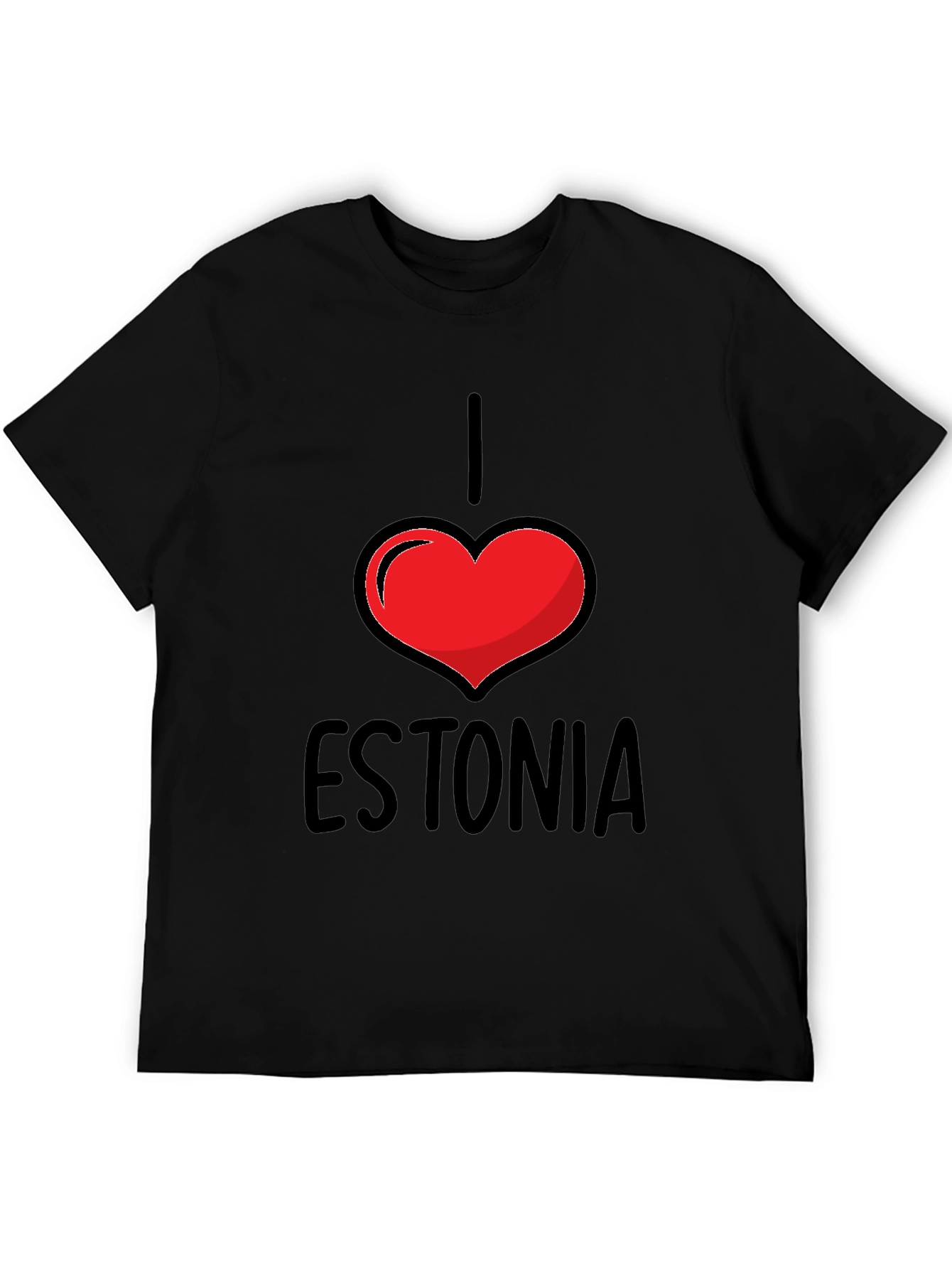I Heart Estonia Black T-Shirt