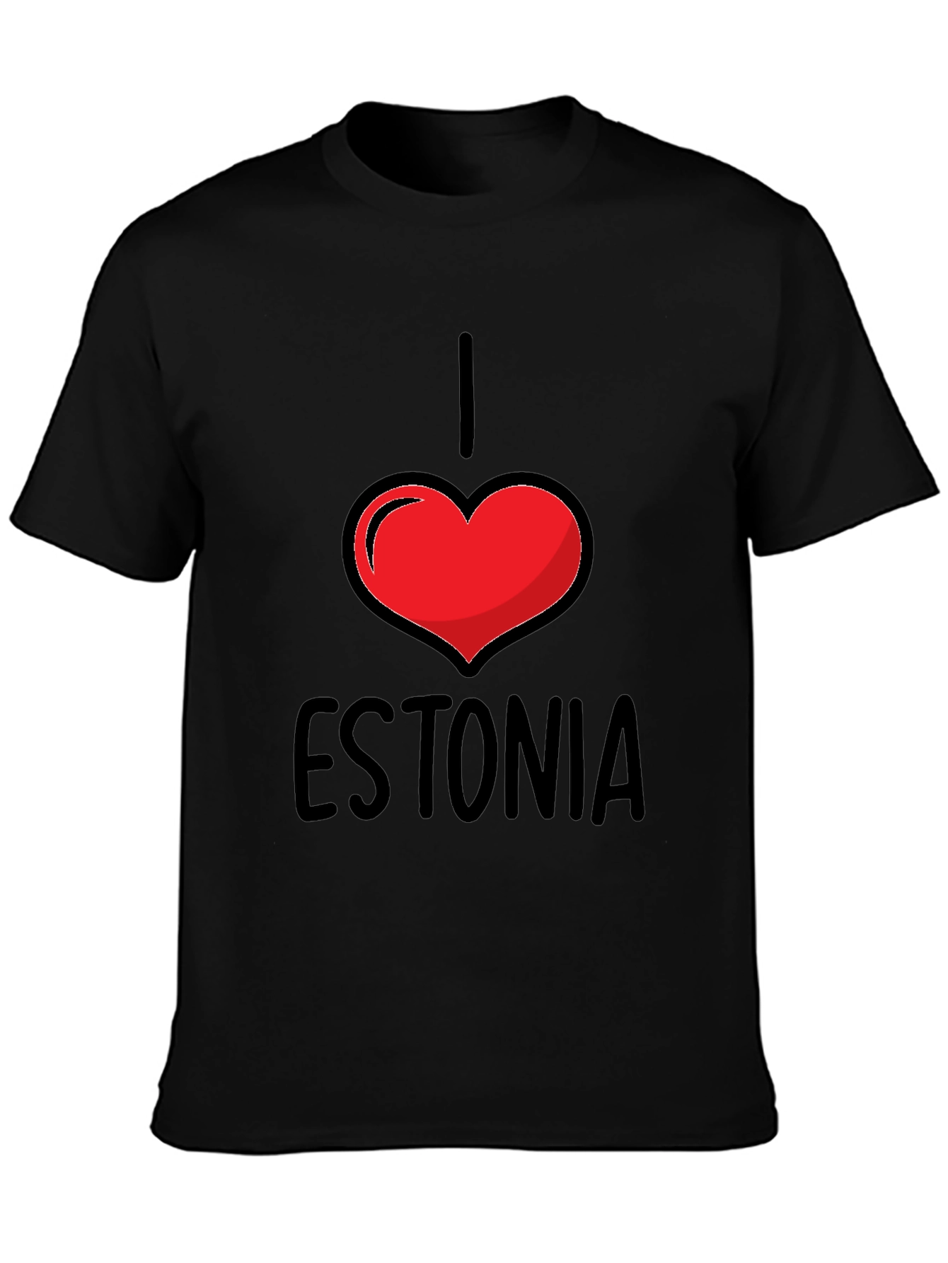 I Heart Estonia Black T-Shirt