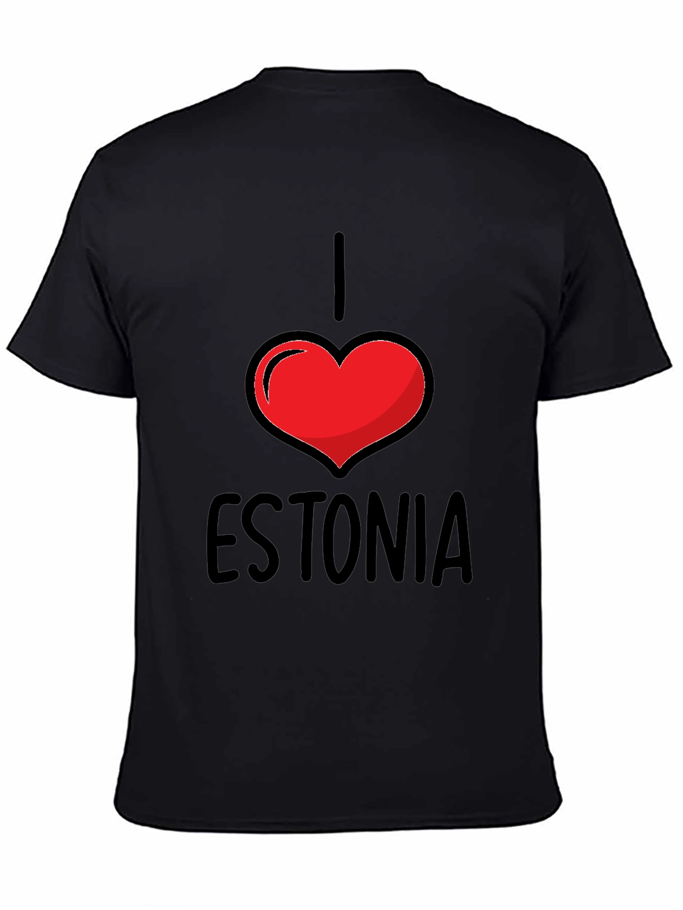 I Heart Estonia Black T-Shirt