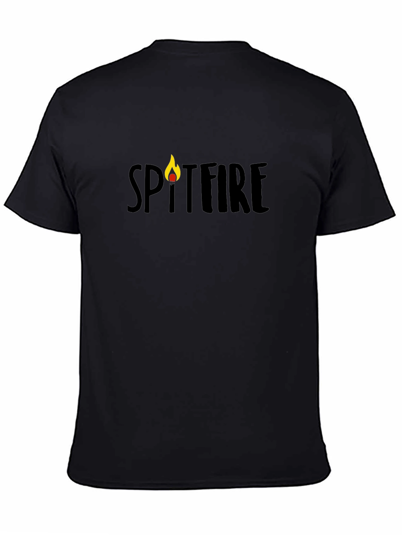 Spitfire Flame Graphic Black Tee Shirt