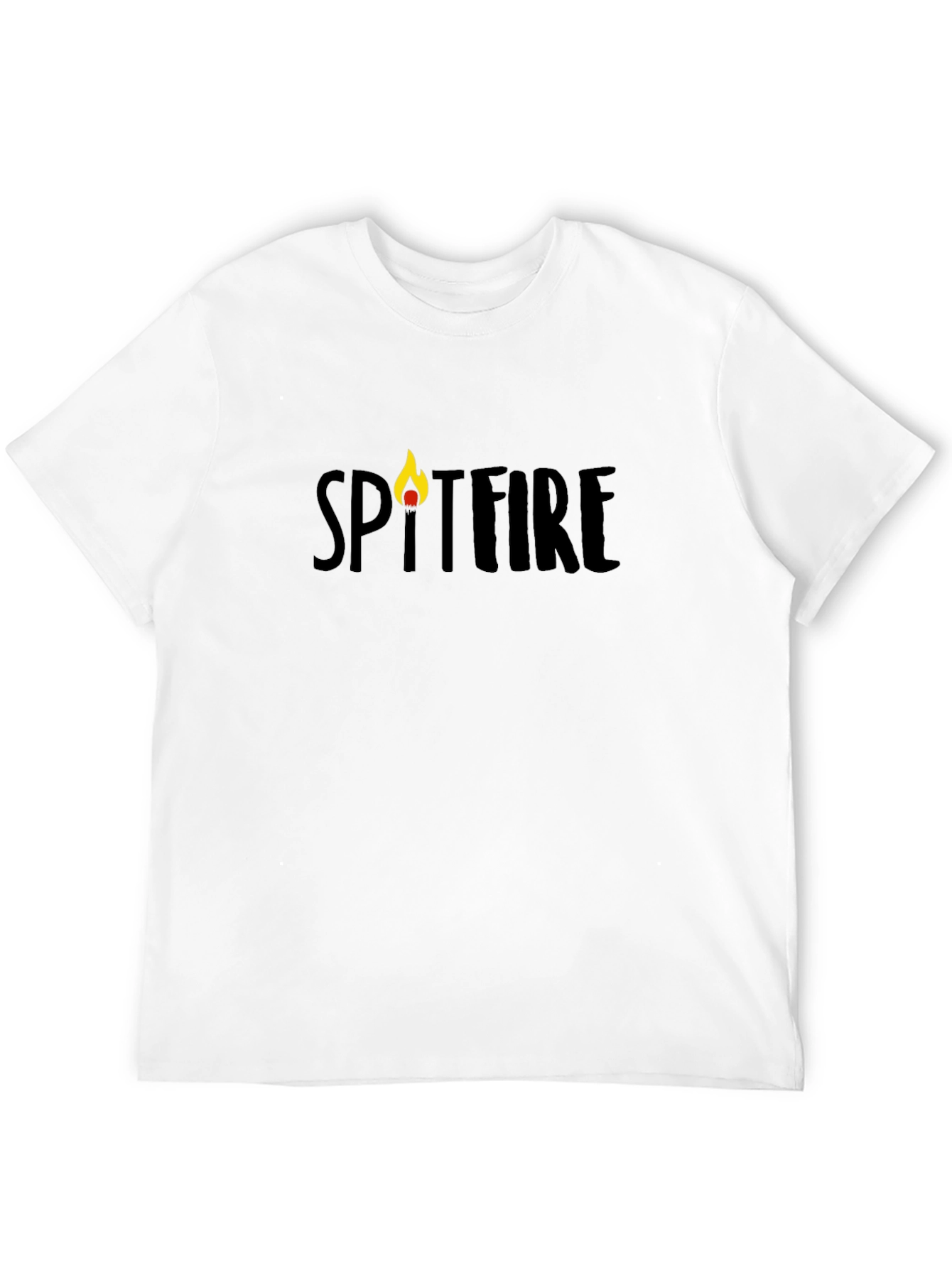 Spitfire Flame Graphic Black Tee Shirt