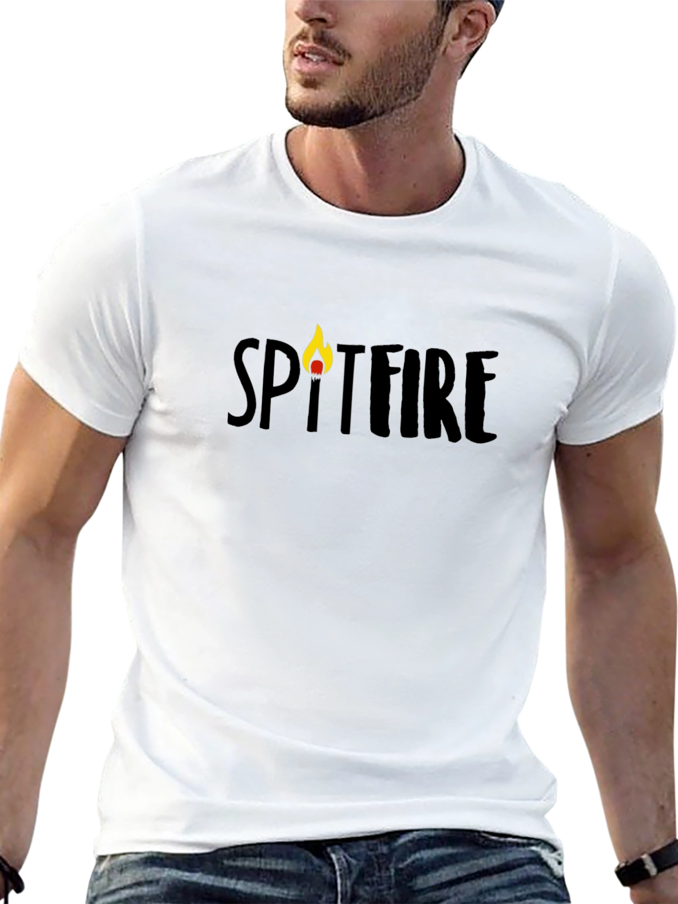 Spitfire Flame Graphic Black Tee Shirt