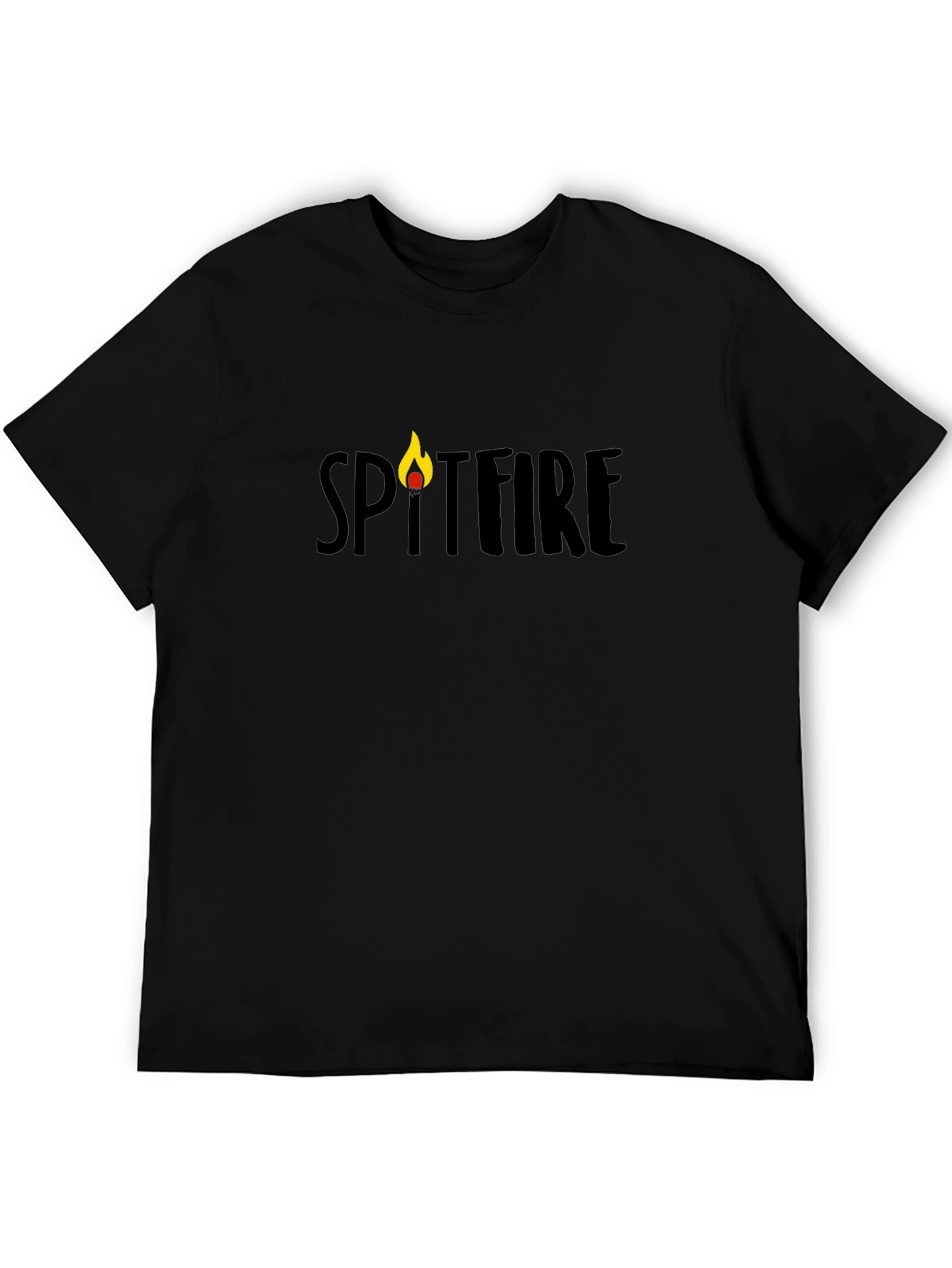Spitfire Flame Graphic Black Tee Shirt