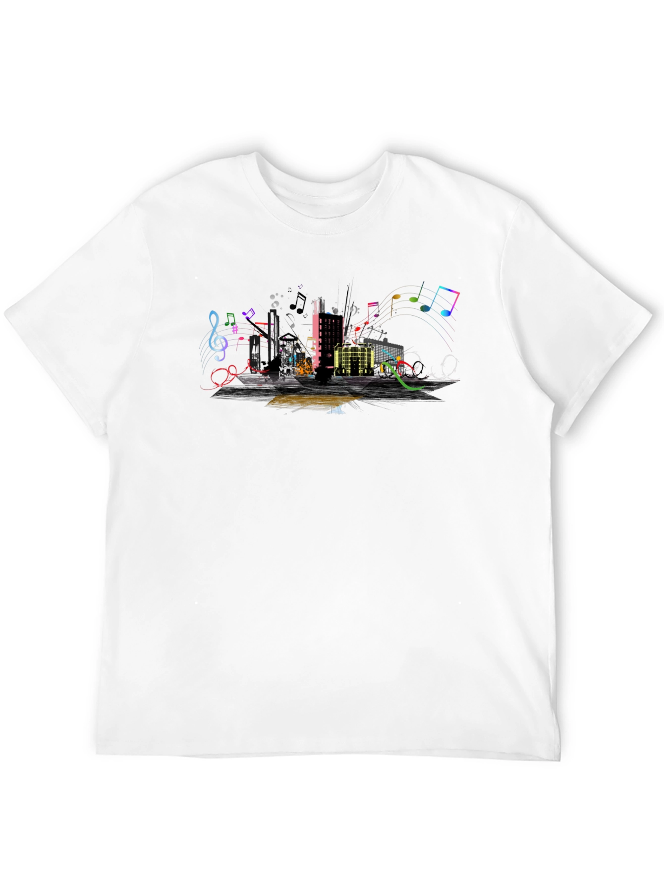 Urban Music Graphic Tee - Black Cotton Blend