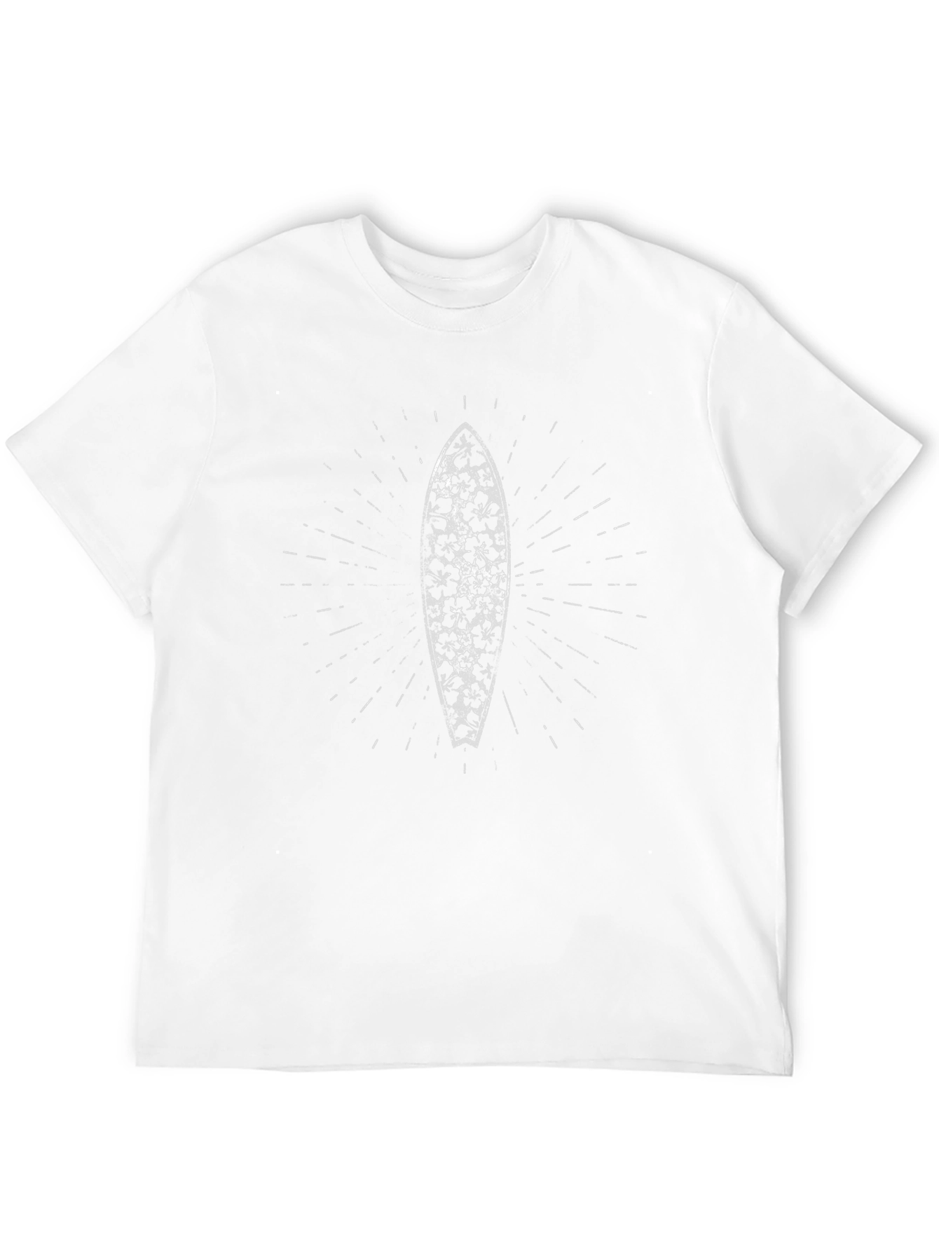 Surfboard Graphic Tee - Black Cotton T-Shirt